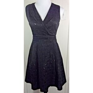 Kirna Zabete for Target DRESS - Size 4 - Sleeveless Metallic Jacquard Black